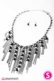 Paparazzi "A Risk I Am Willing To Take" Black Necklace & Earring Set Paparazzi Jewelry