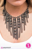 Paparazzi "A Risk I Am Willing To Take" Black Necklace & Earring Set Paparazzi Jewelry