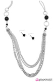 Paparazzi "Armageddon" Black Necklace & Earring Set Paparazzi Jewelry