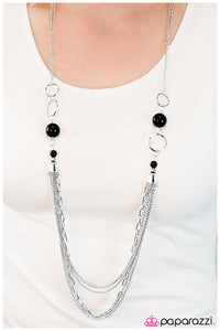 Paparazzi "Armageddon" Black Necklace & Earring Set Paparazzi Jewelry