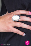 Paparazzi "A Rolling SANDSTONE" White Ring Paparazzi Jewelry