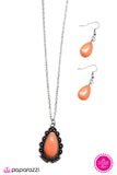 Paparazzi "A Royal Affair" Orange Necklace & Earring Set Paparazzi Jewelry