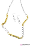 Paparazzi "A Royal CHAIN" Gold Necklace & Earring Set Paparazzi Jewelry