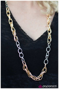 Paparazzi "A Royal CHAIN" Gold Necklace & Earring Set Paparazzi Jewelry