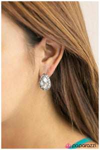 Paparazzi "A Royal Pain" White Post Earrings Paparazzi Jewelry