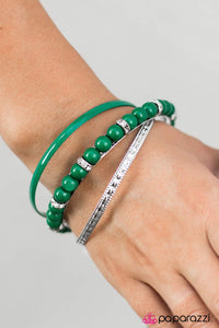 Paparazzi "A Royal Tease" Green Bracelet Paparazzi Jewelry