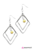 Paparazzi "A Saving Grace - Yellow" earring Paparazzi Jewelry
