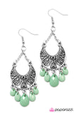 Paparazzi "Ask For the Moon" Green Earrings Paparazzi Jewelry