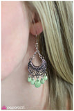 Paparazzi "Ask For the Moon" Green Earrings Paparazzi Jewelry