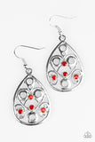 Paparazzi "As MONSOON As Possible - Red" earring Paparazzi Jewelry
