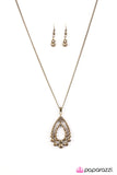 Paparazzi "A Sparkle Affair - Brass" necklace Paparazzi Jewelry