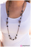 Paparazzi "A Spring In My Step" Black Necklace & Earring Set Paparazzi Jewelry