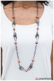 Paparazzi "A Spring In My Step" Orange Necklace & Earring Set Paparazzi Jewelry