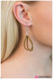 Paparazzi "A Standing Ovation" Brass 001QG Necklace & Earring Set Paparazzi Jewelry