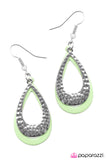 Paparazzi "As The TEARS Go By" Green Earrings Paparazzi Jewelry