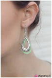 Paparazzi "As The TEARS Go By" Green Earrings Paparazzi Jewelry