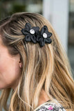 Paparazzi "A Tale of Two Daisies" Black Hair Clip Paparazzi Jewelry