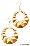 Paparazzi "At First Light - Gold" earring Paparazzi Jewelry