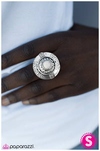Paparazzi "Atlas" White Ring Paparazzi Jewelry