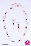 Paparazzi "A Touch Of Class" Copper Necklace & Earring Set Paparazzi Jewelry