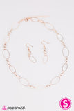 Paparazzi "A Touch Of Class" Rose Gold Necklace & Earring Set Paparazzi Jewelry