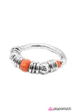 Paparazzi "At The Right Time, In The Right Place - Orange" bracelet Paparazzi Jewelry