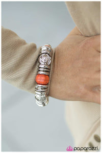 Paparazzi "At The Right Time, In The Right Place - Orange" bracelet Paparazzi Jewelry