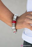 Paparazzi "At the Right Time, In the Right Place - Red" bracelet Paparazzi Jewelry