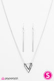 Paparazzi "A Turning Point" Silver Necklace & Earring Set Paparazzi Jewelry