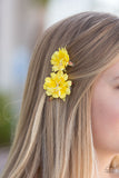 Paparazzi "Awesome Apple Blossom" Yellow Hair Clip Paparazzi Jewelry