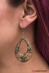 Paparazzi "Avant GARDEN" Brass Earrings Paparazzi Jewelry