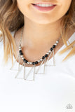 Paparazzi VINTAGE VAULT "Terra Nouveau" Black Necklace & Earring Set Paparazzi Jewelry