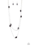 Paparazzi "Back For More" Black Necklace & Earring Set Paparazzi Jewelry