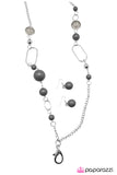 Paparazzi "Back In Business" Silver Lanyard Necklace & Earring Set Paparazzi Jewelry