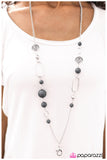 Paparazzi "Back In Business" Silver Lanyard Necklace & Earring Set Paparazzi Jewelry