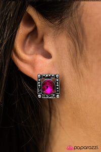 Paparazzi "Backstage Broadway" Pink Post Earrings Paparazzi Jewelry