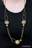 Paparazzi "Back To The Future - Brass" necklace Paparazzi Jewelry