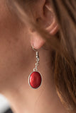 Paparazzi "Back To The SANDSTONE Age" Red Earrings Paparazzi Jewelry