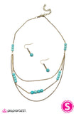 Paparazzi "Backwoods Explorer" Blue Necklace & Earring Set Paparazzi Jewelry