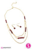 Paparazzi "Backwoods Explorer" Red Necklace & Earring Set Paparazzi Jewelry