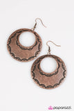 Paparazzi "Bad Blood" Copper Earrings Paparazzi Jewelry