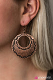 Paparazzi "Bad Blood" Copper Earrings Paparazzi Jewelry