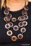 Paparazzi "Bahama Bliss" Brown Necklace & Earring Set Paparazzi Jewelry