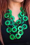 Paparazzi "Bahama Bliss" Green Necklace & Earring Set Paparazzi Jewelry