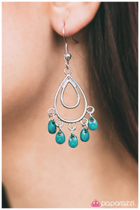 Paparazzi "Bahama Mama" Blue Earrings Paparazzi Jewelry