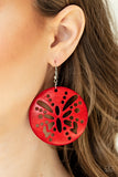 Paparazzi "Bali Butterfly" Red Earrings Paparazzi Jewelry