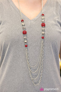 Paparazzi "Balloon Ride - Red" Necklace & Earring Set Paparazzi Jewelry