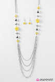 Paparazzi "Balloon Ride - Yellow" Necklace & Earring Set Paparazzi Jewelry