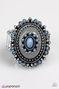 Paparazzi "Barcelona Belle" Blue Ring Paparazzi Jewelry