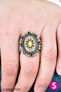 Paparazzi "Barcelona Belle" Yellow Ring Paparazzi Jewelry